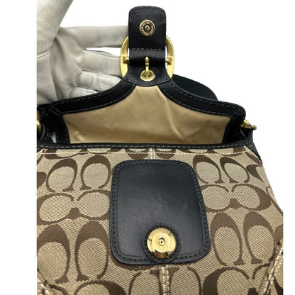 COACH コーチ ワンショルダー バッグ 11441 鞄 トート レザー キャンバス ミニソーホー 中古 W４