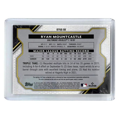 TOPPS MLBカード TRIPLE THREADS RYAN MOUNTCASTLE BALTIMORE ORIOLES /99 #RFPAR-RM 中古 IT1