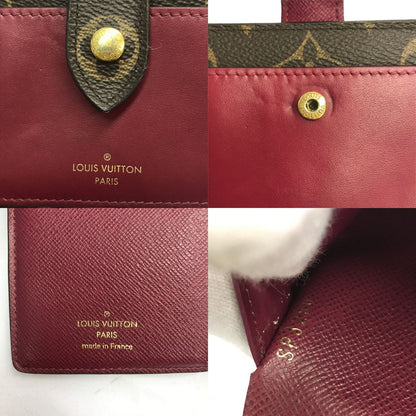 LOUIS VUITTON ルイヴィトン モノグラム ポルトフォイユ ジュリエット 財布 2つ折り ラウンドジップ ブラウン/レッド M69433 中古 T1