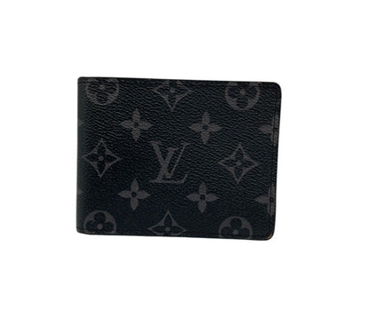 LOUIS VUITTON ルイヴィトン モノグラム・エクリプス ポルトフォイユ ミュルティプル M61695 イニシャル入り メンズ 中古 D4