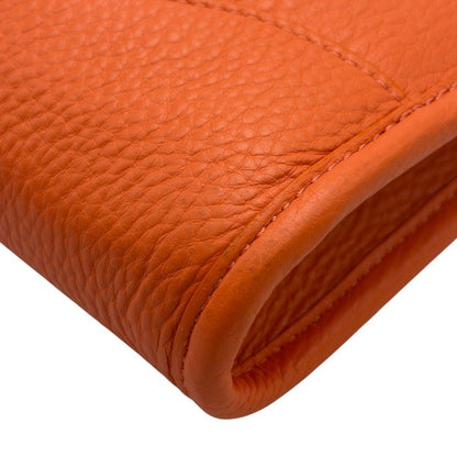 PELLE MORBIDA ペッレモルビダ セカンドバッグ クラッチバッグ 鞄 バッグ レザー 本革 オレンジ メンズ 中古 W４