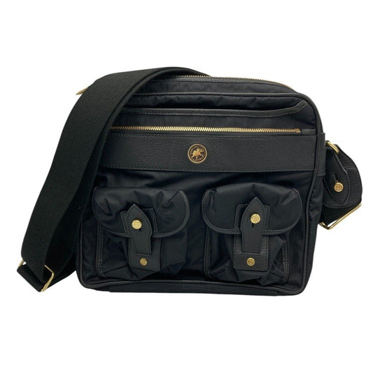 HUNTING WORLD ハンティングワールド ナイロン レザー ショルダーバッグ 中古 D4