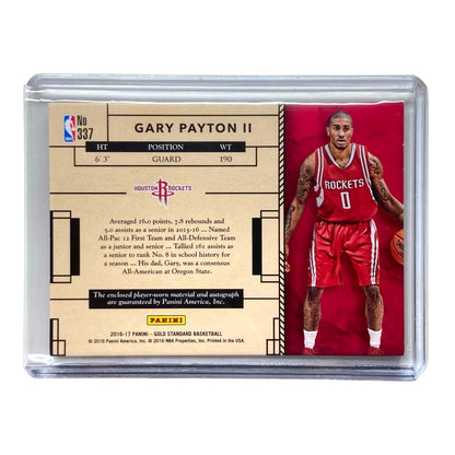 PANINI NBAカード GOLD STANDARD GARY PAYTON II ROCKETS 49/49 #337 中古 IT2