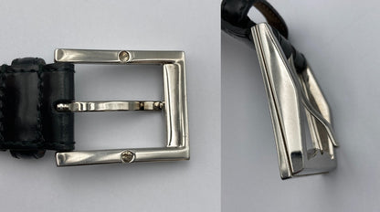 GUCCI グッチ レザー バックルベルト 90cm メンズ 223901 中古 D4