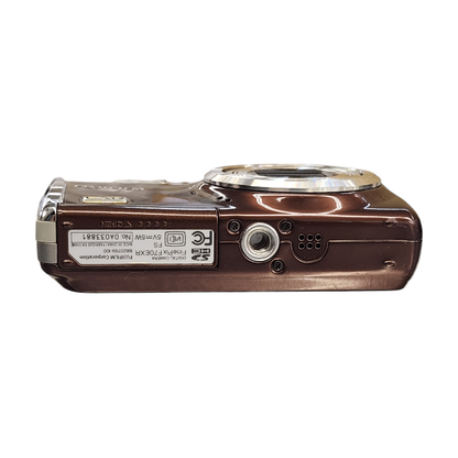 FUJIFILM フジフイルム FinePix ファインピックス デジタルカメラ ブラウン 光学10倍ズーム ブレ防止 フィルム F70 EXR 中古 T1