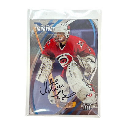 In The Game NHLカード 2002-03 SIGNATURE BE A PLAYER ARTURS IRBE CAROLINA HURRICANES #143 中古 IT1