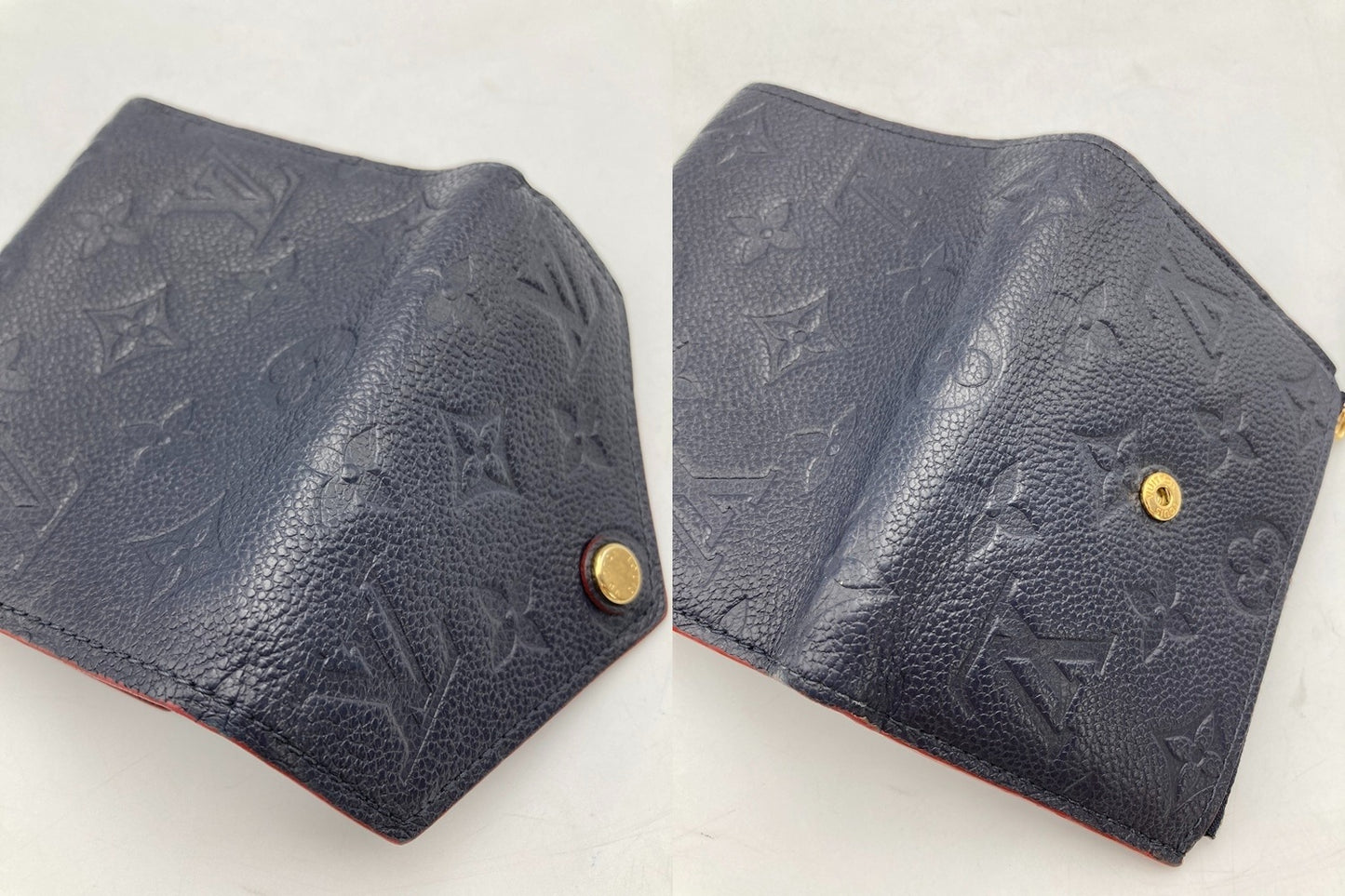 LOUIS VUITTON ルイヴィトン モノグラム・アンプラント ポルトフォイユヴィクトリーヌ マリーヌルージュ 三つ折り財布 M64577 中古 D4