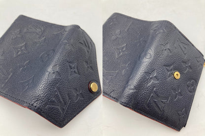 LOUIS VUITTON ルイヴィトン モノグラム・アンプラント ポルトフォイユヴィクトリーヌ マリーヌルージュ 三つ折り財布 M64577 中古 D4