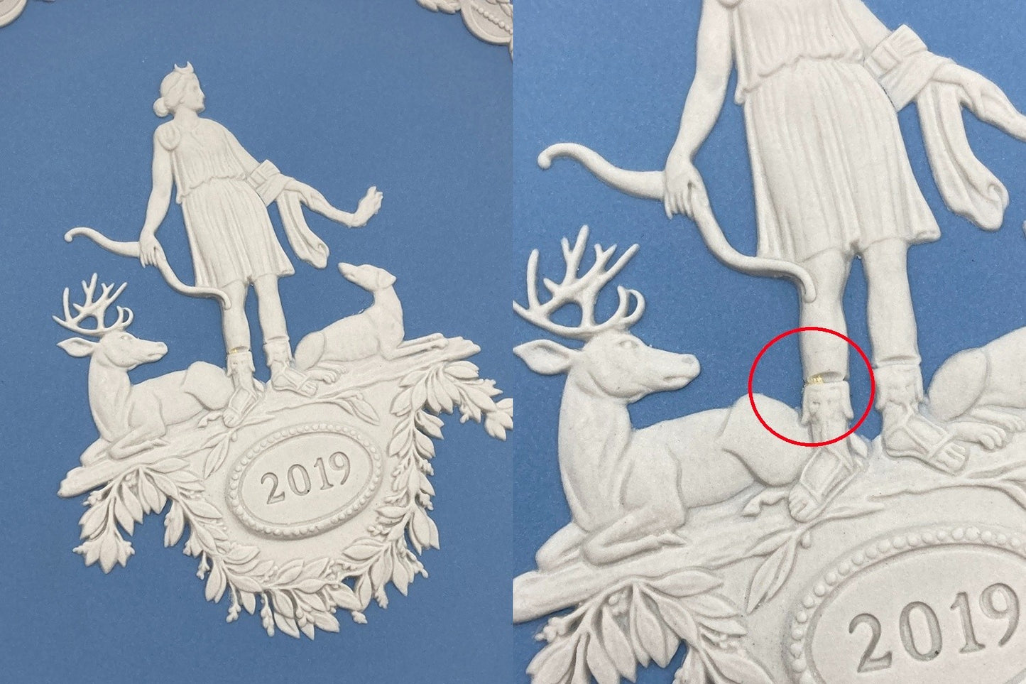WEDGWOOD ウエッジウッド ジャスパー イヤープレート 2019 アルテミス 中古 D4