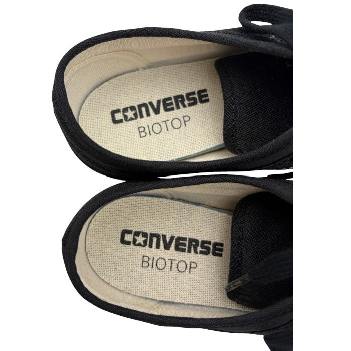 converse コンバース BIOTOP ビオトープ JACK PURCELL ジャックパーセル スニーカー 24.5cm 靴 シューズ おしゃれ レディース キャンバス ブラック 中古 W４