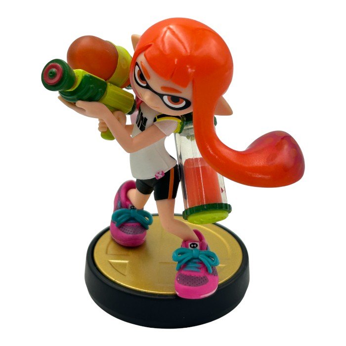 amiibo スプラトゥーン ヒメ イイダ インクリング オレンジ オクトリング ブルー 4体 セット アミーボ テンタクルズ スマブラ ゲーム ホビー 中古 W４