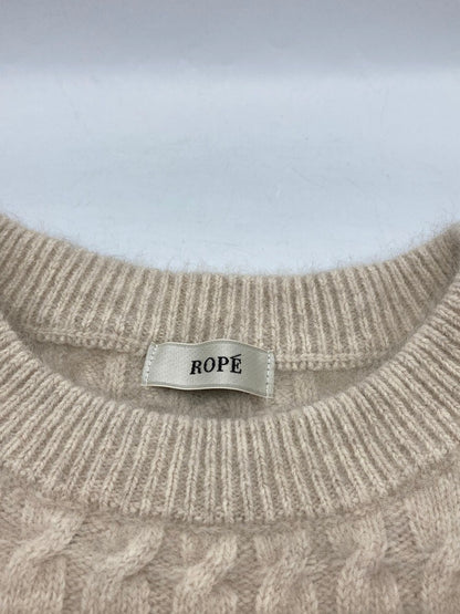 ROPE ロペ フォックスファー 46％ ケーブルニット レディース 中古 D4