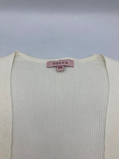 TOCCA トッカ エコファー付き ボレロ カーディガン 488445 サイズXS ホワイト 中古 D4