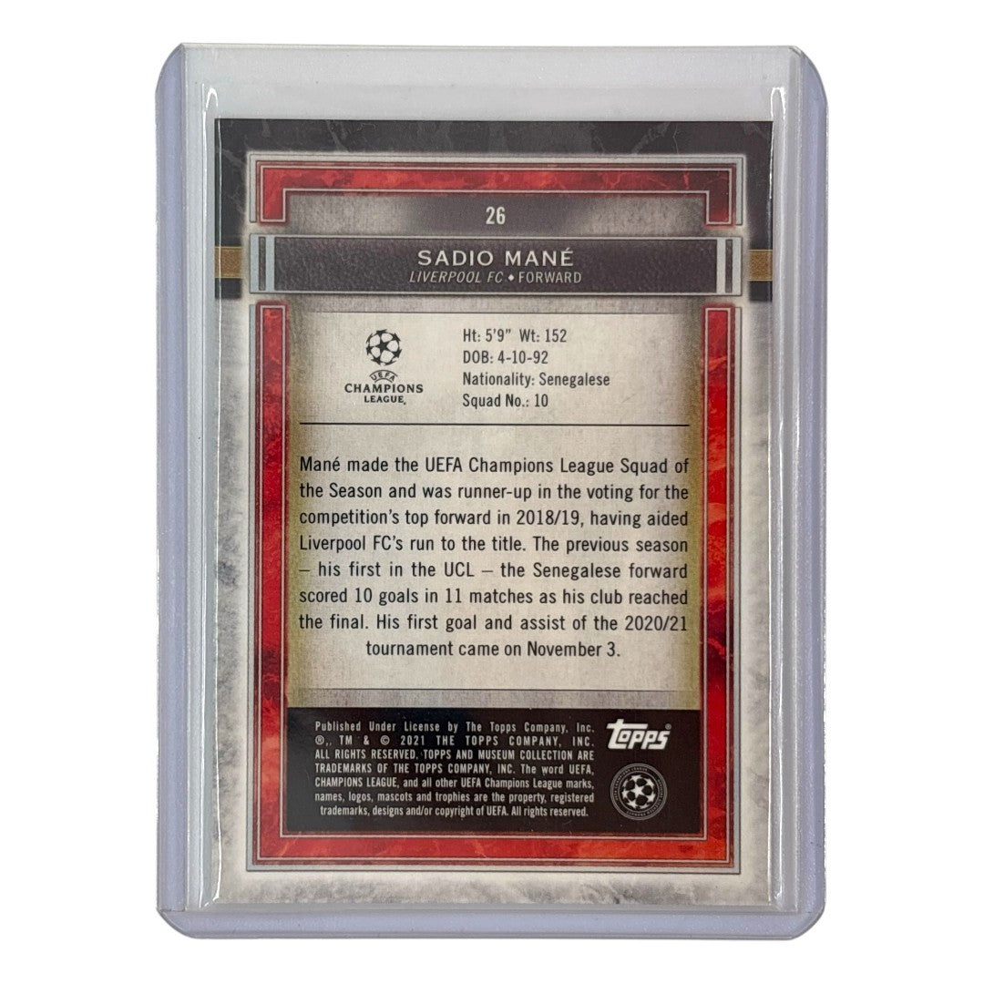 TOPPS サッカーカード MUSEUM COLLECTION SADIO MANE LIVERPOOL 21/25 #26 中古 IT1