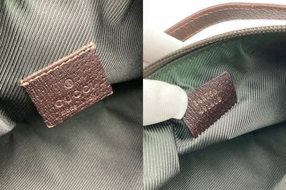 GUCCI グッチ GGキャンバス ハンドバッグ アクセサリーポーチ ブラウン 145750 中古 D4