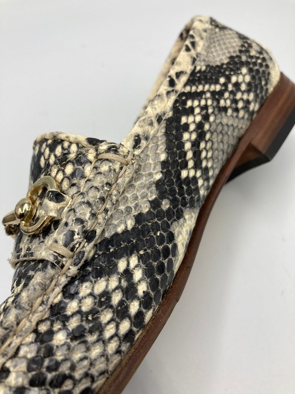 PACCUCCI パスクッチ パイソン柄 ビットローファー レディース 中古 4
