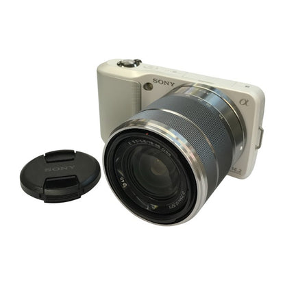 SONY α アルファ デジタル一眼カメラ ズームレンズキット E 18-55mm F3.5-5.6 OSS ホワイト ミラーレス チルト可動式液晶 NEX-3K-W 中古 T1