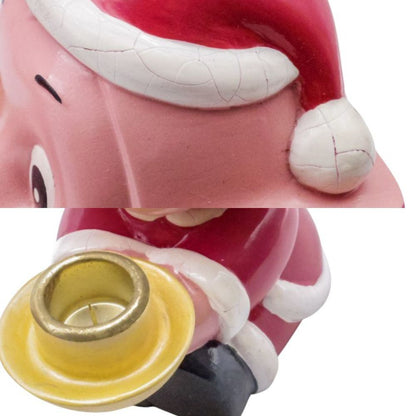 株式会社ニットー サトちゃん サトコちゃん キャンドルスタンド 2体セット クリスマス サンタ服 佐藤製薬 sato 中古 a1