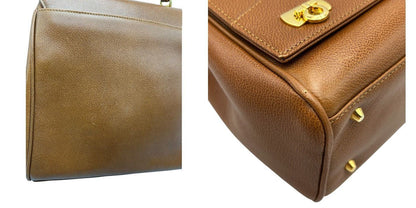 DANIEL HOPENAND 香鳥屋 KATORIYA レザー 2WAY バッグ 鞄 本革 ショルダー ハンド ブラウン 中古 W４