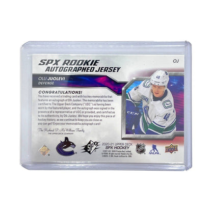 UPPER DECK NHLカード SPX OLLI JUOLEVI CANUCKS 307/375 #OJ 中古 IT1