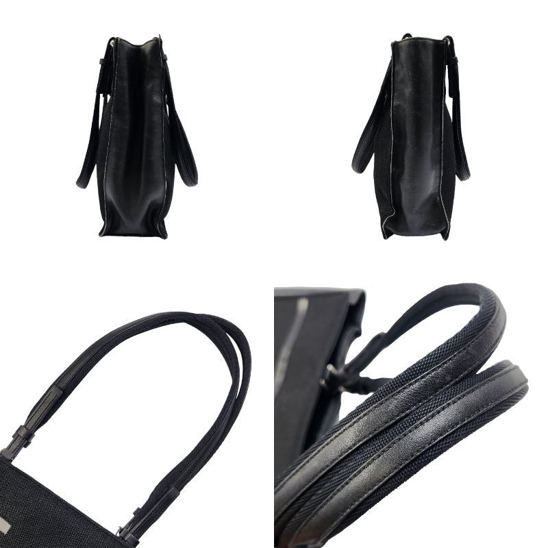 PRADA プラダスポーツ トートバッグ レディース ショルダー メッシュ 肩掛け 裏地あり レザー ブラック 中古 T1