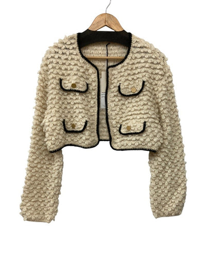 GRACE CONTINENTAL グレースコンチネンタル ループニットジャケット 【キナリ/36】 中古 D4