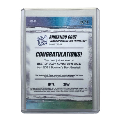 TOPPS MLBカード BOWMAN'S BEST ARMANDO CRUZ NATIONALS 19/50 #B21-AC 中古 IT2