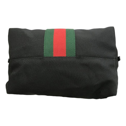GUCCI グッチ シェリーライン バックパック ユニセックス キャンバス/レザー A4収納可 リュック ブラック 337075 中古 T1