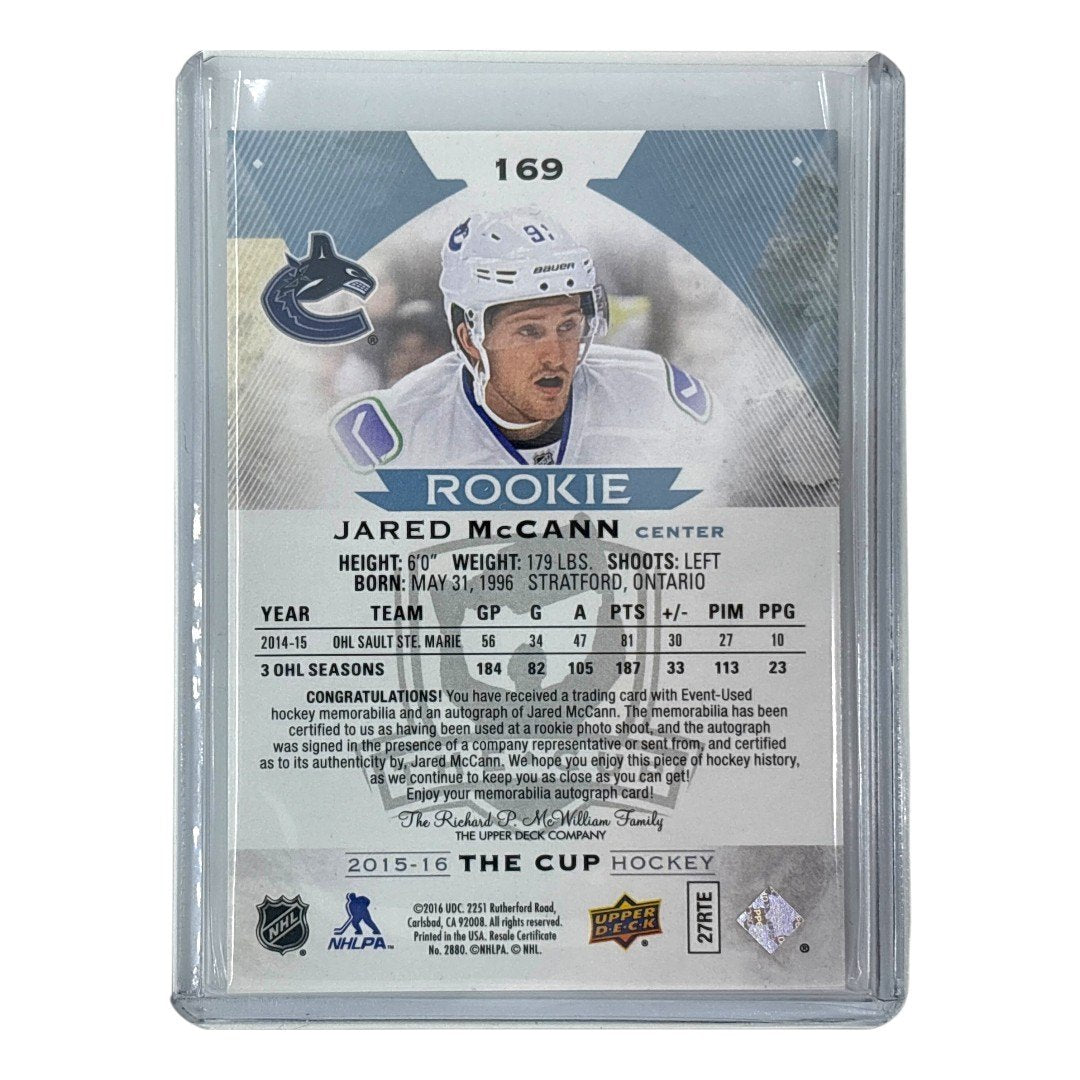 UPPER DECK NHLカード THE CUP JARED McCANN VANCOUVER CANUCKS /249 #169 中古 IT1