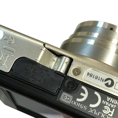 Nikon ニコン COOLPIX デジタルカメラ ウォームシルバー 光学5倍ズーム コンパクト SDカード S5100 中古 T1