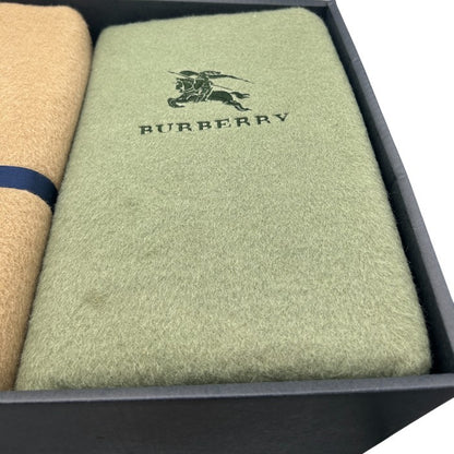 BURBBERRY バーバリー ウール 毛布 2枚 セット BB1550 FST 200 2160 インテリア 寝具 冬 秋 西川産業 中古 W４