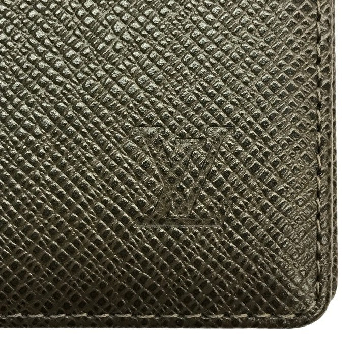 LOUIS VUITTON ルイヴィトン タイガ アジェンダポッシュ 手帳カバー ユニセックス シンプル リングなし ブラウン R20415 中古 T1