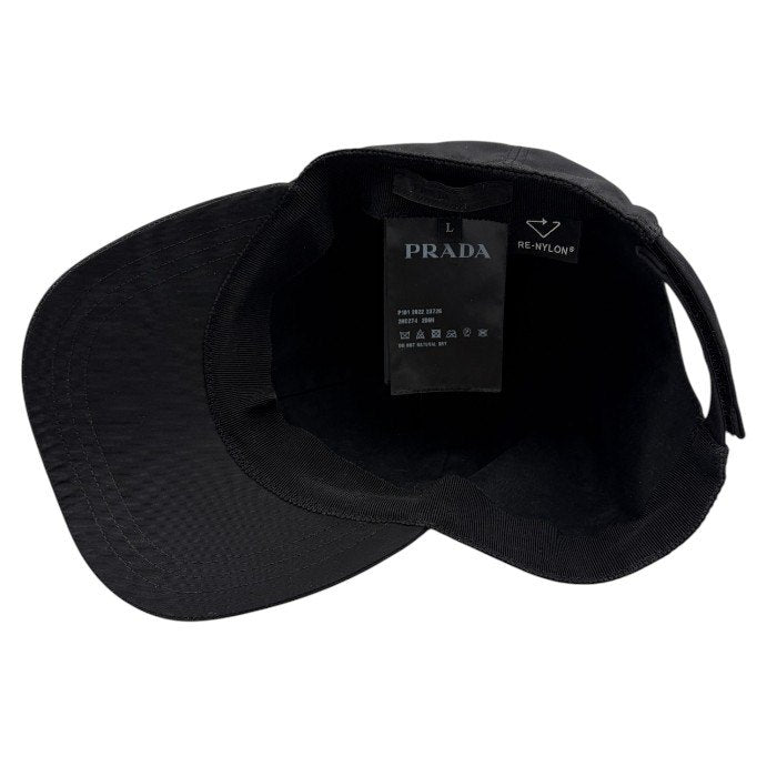 PRADA プラダ ベースボールキャップ ユニセックス ナイロン ブラック Lサイズ 2HC274 2DMI 帽子 キャップ ブランド 中古 W４
