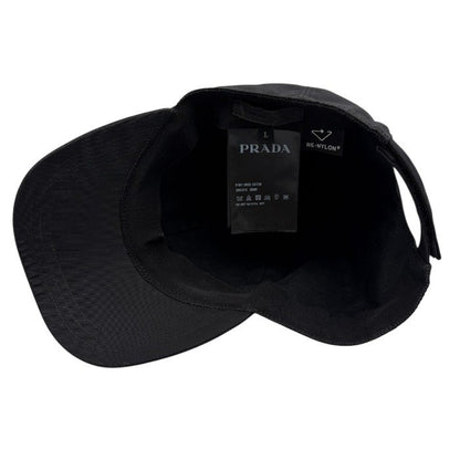 PRADA プラダ ベースボールキャップ ユニセックス ナイロン ブラック Lサイズ 2HC274 2DMI 帽子 キャップ ブランド 中古 W４