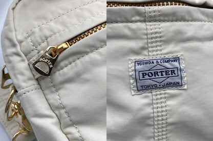 PORTER ポーター マイル ショルダーバッグ 754-15116 旧ロゴ オフホワイト 中古 D4