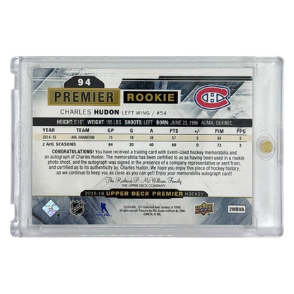 UPPER DECK NHLカード PREMIER CHARLES HUDON CANADIENS /375 #94 中古 IT1