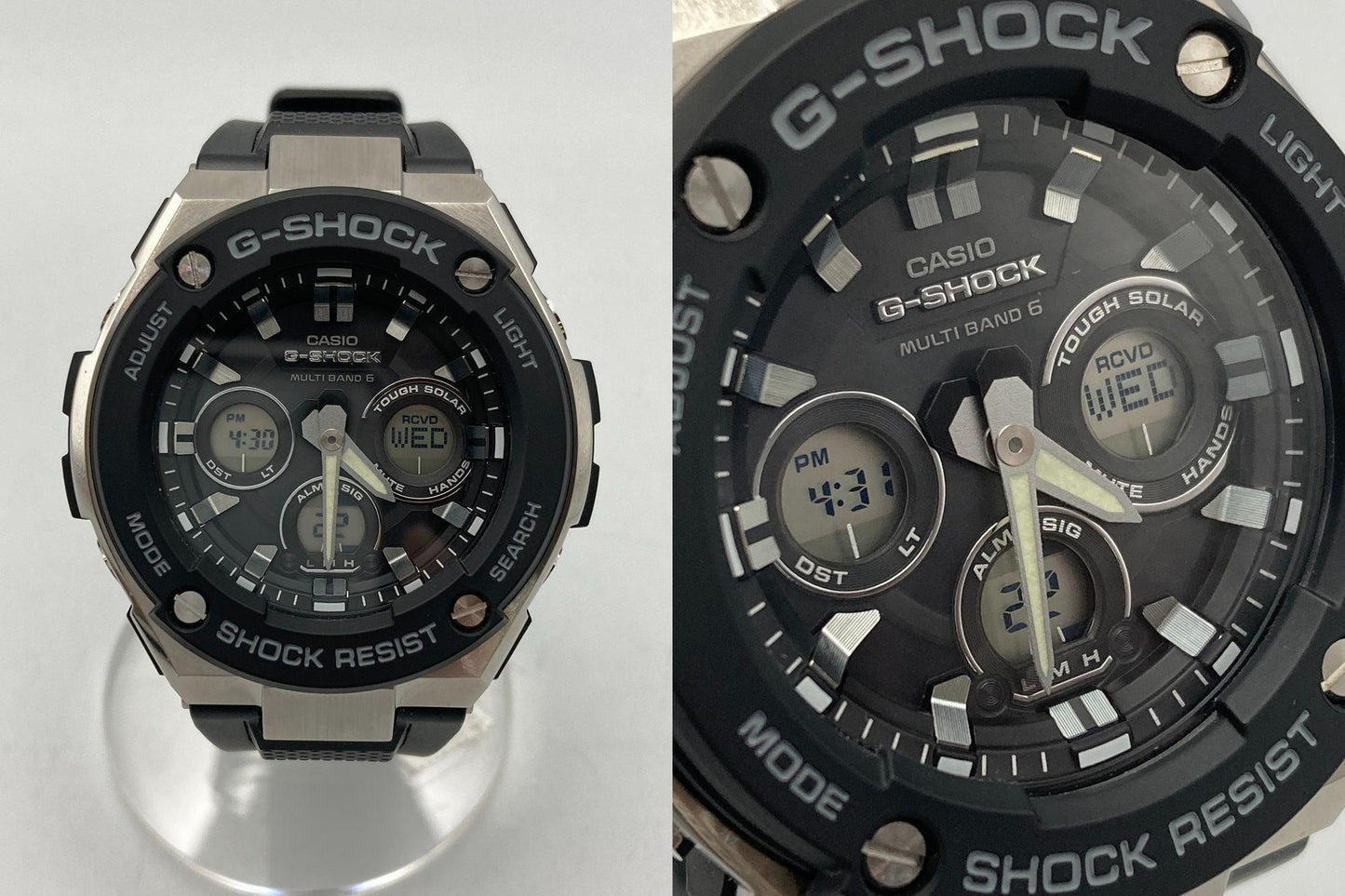 CASIO G-SHOCK(ジーショック) G-STEEL(Gスチール)  電波ソーラー 腕時計 GST-W300-1AJF 中古 D4