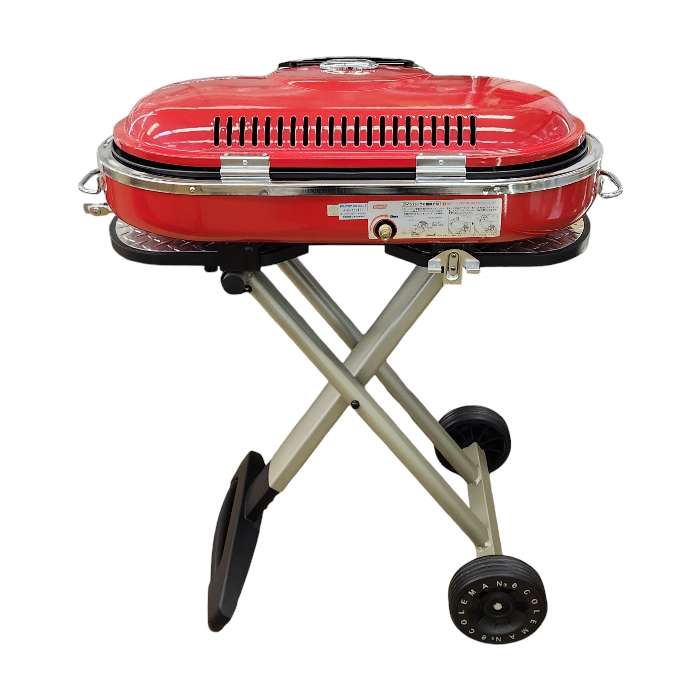 Coleman コールマン ロードトリップグリル バーベキューコンロ 蓋/テーブル/ホイール付き 折りたたみ ガスカートリッジ式 LXE-J2 中古 T1