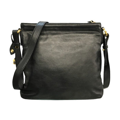 BVLGARI ブルガリ ショルダーバッグ レディース レザー ビーゼロワン ロゴ 斜め掛け ブラック 中古 T1