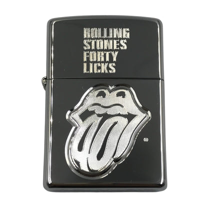 ZIPPO × Rolling Stones ローリングストーンズ オイルライター 40周年記念 限定10000個 シリアルナンバー シルバーカラー 中古 T1
