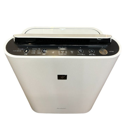 【中古】 シャープ 加湿 空気清浄機 KC-R50-W プラズマクラスター 7000 23畳 ホワイト タンク容量 約2.5L/加湿量500mL SHARP 家電 集じん 脱臭 W４
