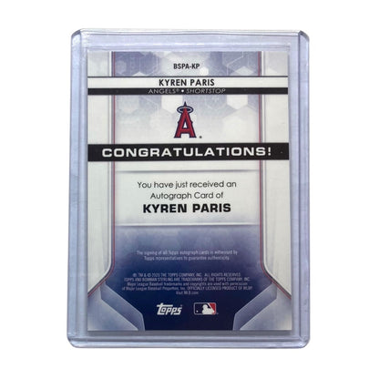 TOPPS MLBカード BOWMAN STERLING KYREN PARIS ANGELS /75 #BSPA-KP 中古 IT2
