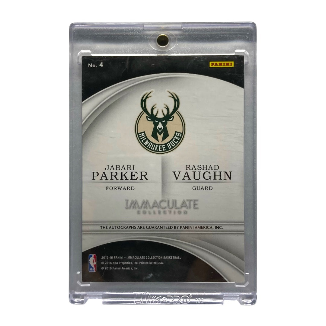 PANINI NBAカード IMMACULATE COLLECTION JABARI PARKER RASHAD VAUGHN BUCKS 09/40 #4 中古 IT2