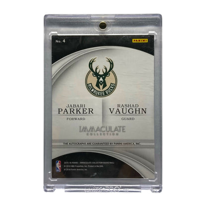 PANINI NBAカード IMMACULATE COLLECTION JABARI PARKER RASHAD VAUGHN BUCKS 09/40 #4 中古 IT2
