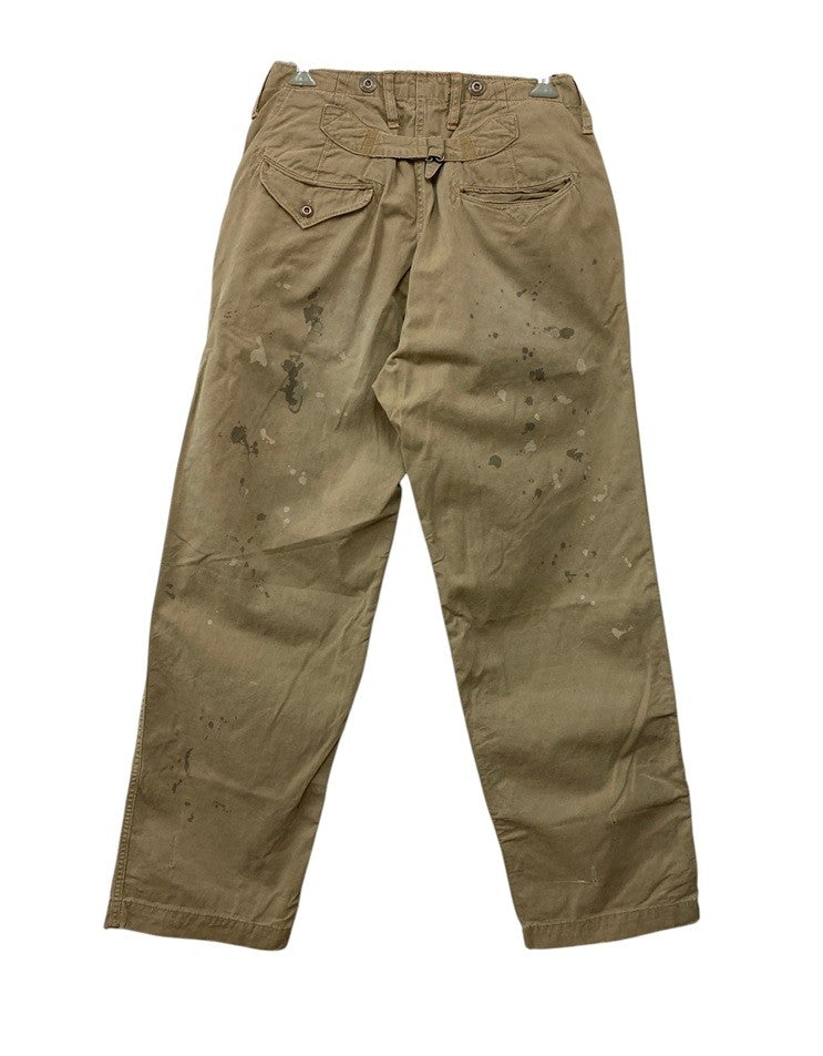 BOOTLEGGERS ブートレガーズ シンチバック チノトラウザーズ ペンキ加工 メンズ 中古 D4