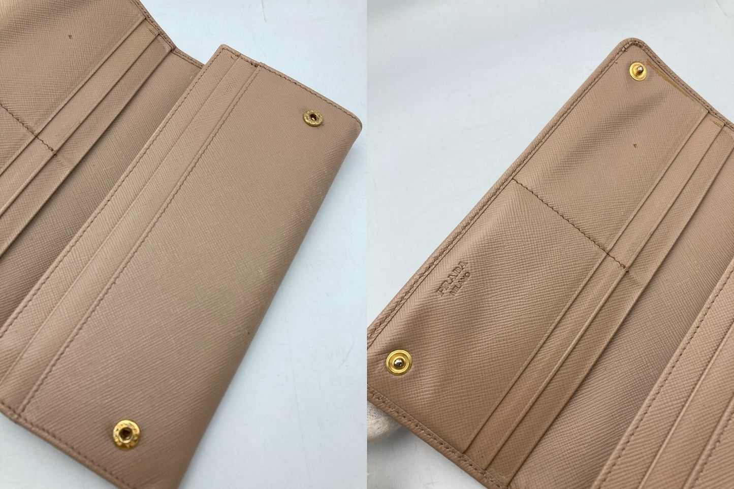 PRADA プラダ サフィアーノ フィオッコ 二つ折り 長財布 中古 D4