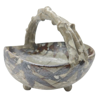 【未使用品】 京焼 清水焼 平安 翆浩造 乾山写 雪笹 手鉢 中古 H4
