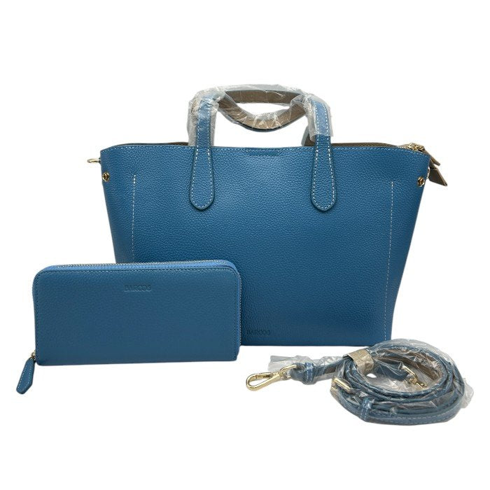 未使用品 BARCOS バルコス シュリンクレザー バッグ 財布 ユニバーサルセット 鞄 おしゃれ 長財布 ハンドバッグ ショルダーバッグ 2WAY 中古 W４