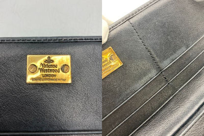 Vivienne Westwood ヴィヴィアンウエストウッド 型押し ロゴ 長財布  中古 D4