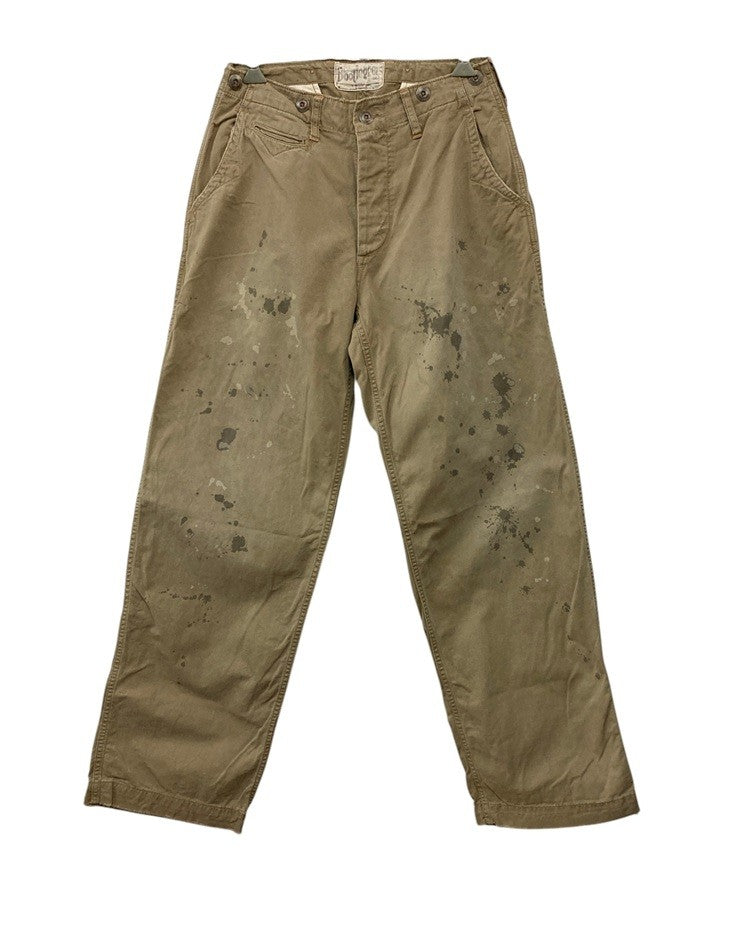 BOOTLEGGERS ブートレガーズ シンチバック チノトラウザーズ ペンキ加工 メンズ 中古 D4